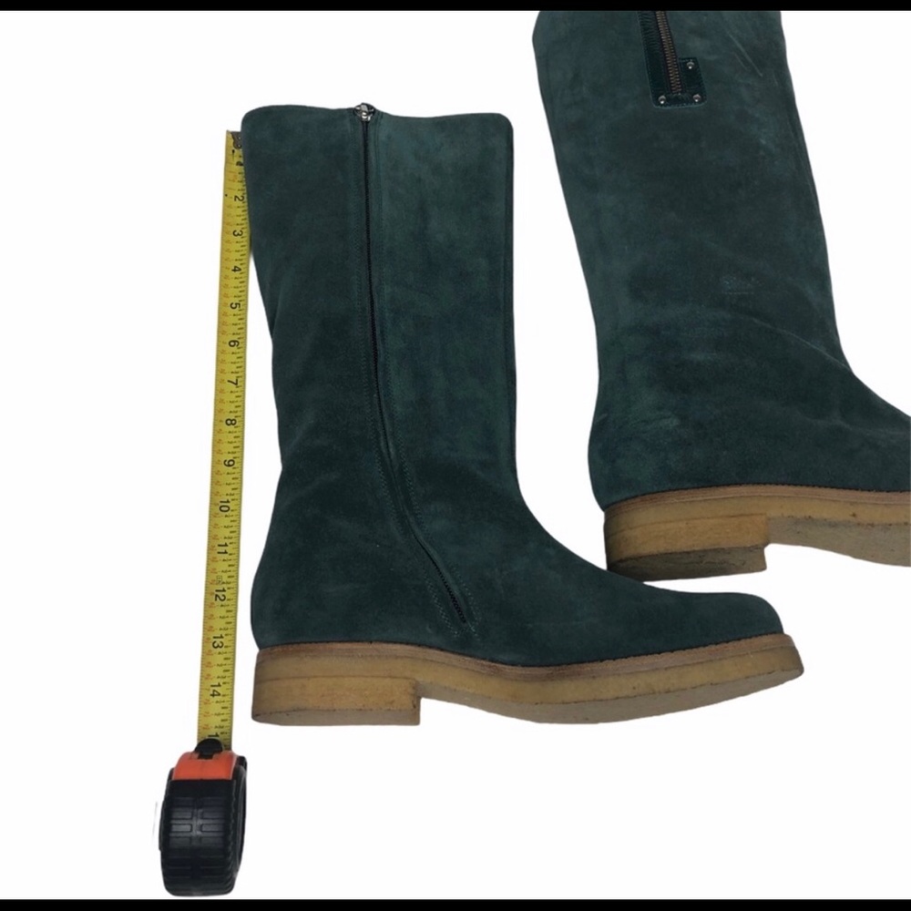 FINAL PRICE LAST CHANCE Tapeet by Vicini Turquoise Suede Leather Boots 38 - Picture 10 of 12